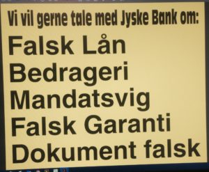 Vi vil gerne tale med jyske bank om det er lovligt at lyve overfor retten om falske aftaler 