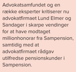 Det ærlige advokat firma Lund Elmer Sandager 